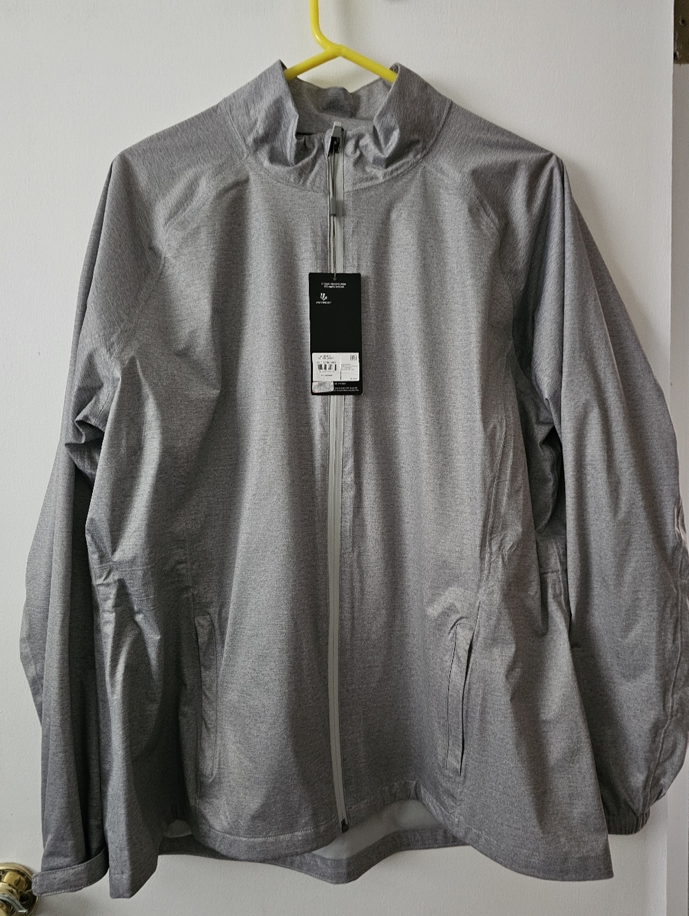 Womens Walter Hagen Lined Rain Lightweight  Zip Jacket - Gray 2xl New
